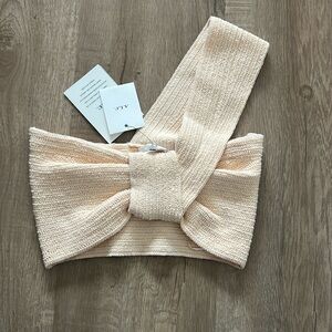 ALC one shoulder sleeveless knit crop top